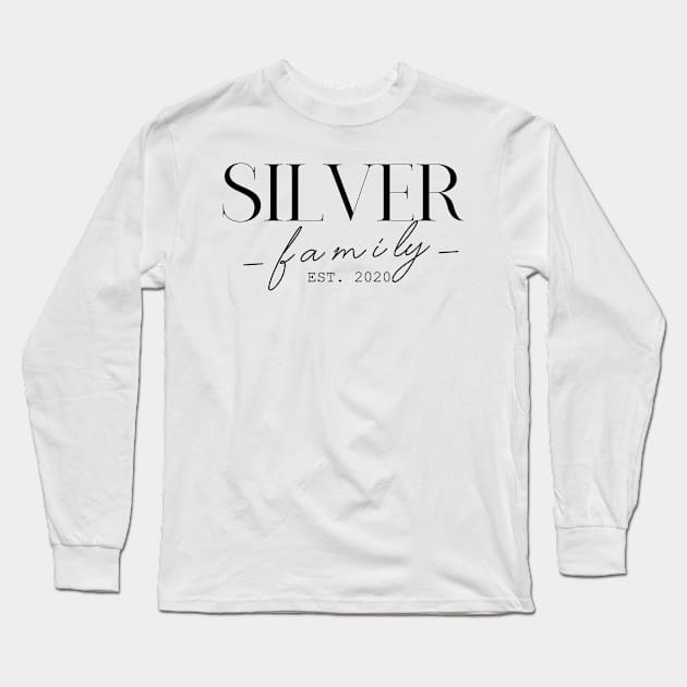 Silver Family EST. 2020, Surname, Silver Long Sleeve T-Shirt by ProvidenciaryArtist